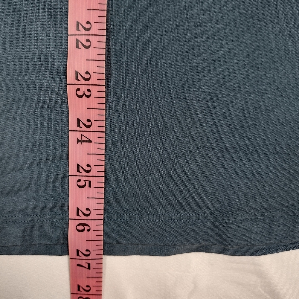 SOFT SURROUNDINGS Teal Beckett Cutout Keyhole Tunic Top SIZE PL - Picture 6 of 9